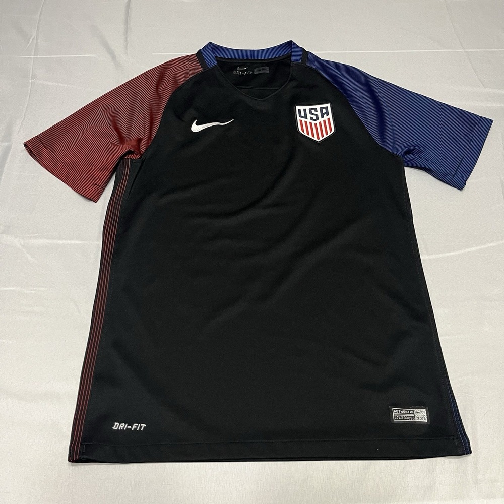 Nike USA 2016 Away Soccer Jersey USMNT Black Mens Size Small World Cup